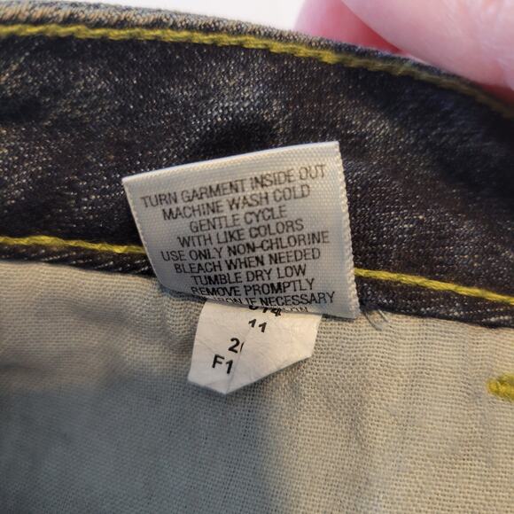 Mossimo Denim Jeans Juniors 7 Boot Cut Low Rise Flap Pocket Boho Cowgirl Western - Picture 8 of 11